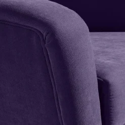 Wohnen Retro Möbel|Sessel*Velours Sessel in Violett und Buche Natur - Cunnar