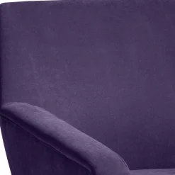 Wohnen Retro Möbel|Sessel*Velours Sessel in Violett und Buche Natur - Cunnar