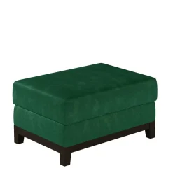 Wohnen Velourshocker in Dunkelgrün und Schwarz - Faneno