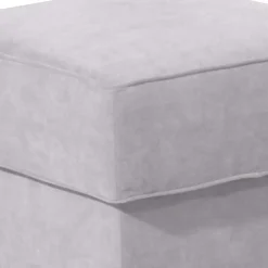 Wohnen Sessel & Hocker*Velours-Ohrensessel in Silbergrau und Buche - Jiletta