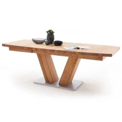 Wohnen Massivholzmöbel|Küchentische*Verlängerbarer Bootsdesign Tisch aus Wildeiche - Peng