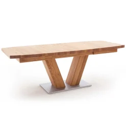 Wohnen Massivholzmöbel|Küchentische*Verlängerbarer Bootsdesign Tisch aus Wildeiche - Peng