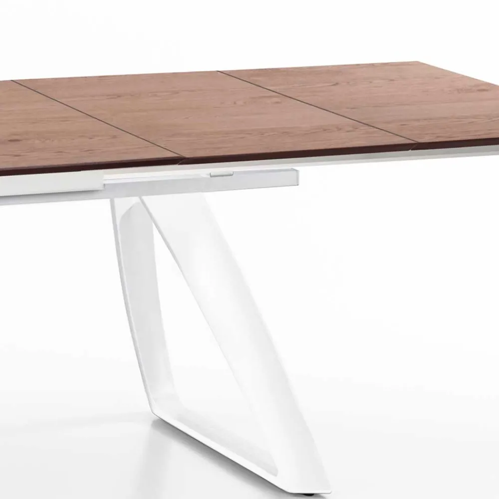 Wohnen Esszimmertische*Verlängerbarer Design Esstisch zweifarbig - Sanatate