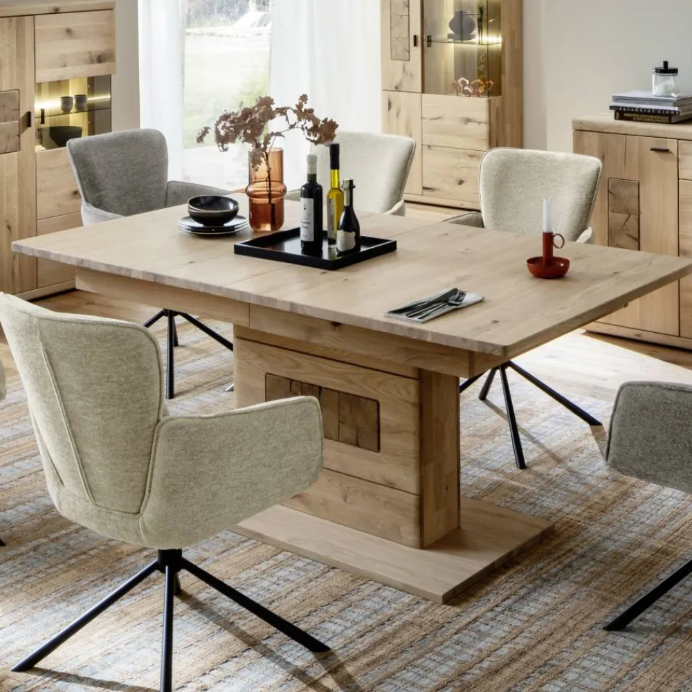 Wohnen Verlängerbarer Esszimmertisch teilmassiv - Losiamos