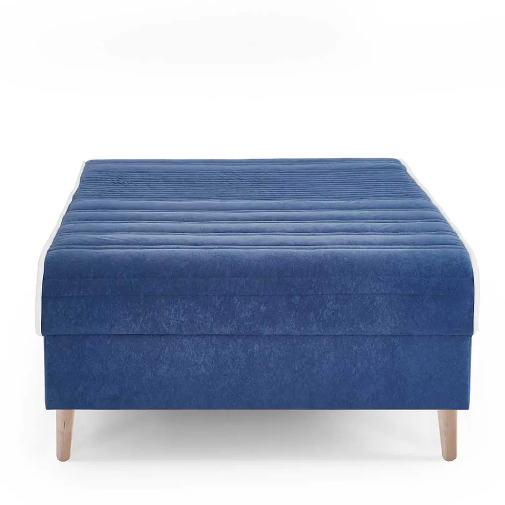 Wohnen Betten|Betten*Verstellbare Daybed Polsterliege in Blau Samt - Blackbird