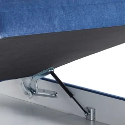 Wohnen Betten|Betten*Verstellbare Daybed Polsterliege in Blau Samt - Blackbird