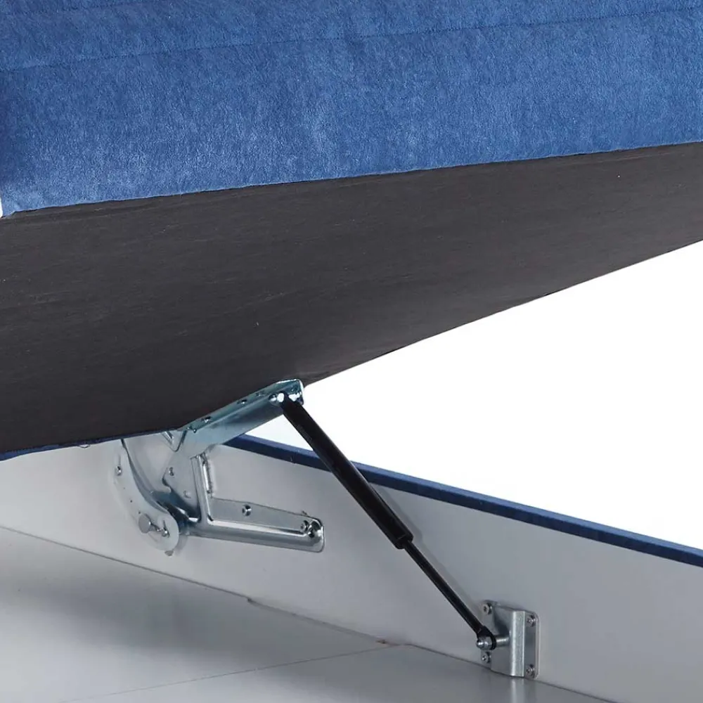 Wohnen Betten|Betten*Verstellbare Daybed Polsterliege in Blau Samt - Blackbird
