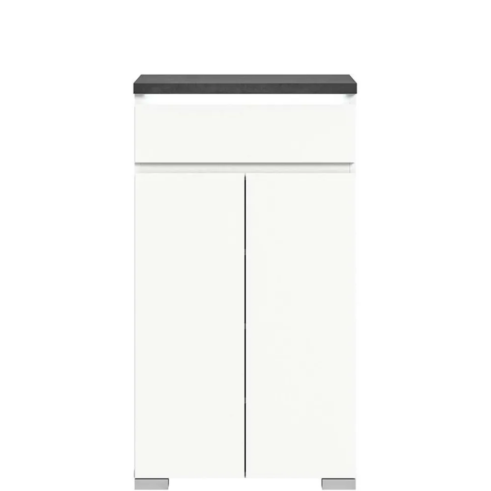 Wohnen Vertiko für Schuhe in Weiß mit Dunkelgrau - Suad