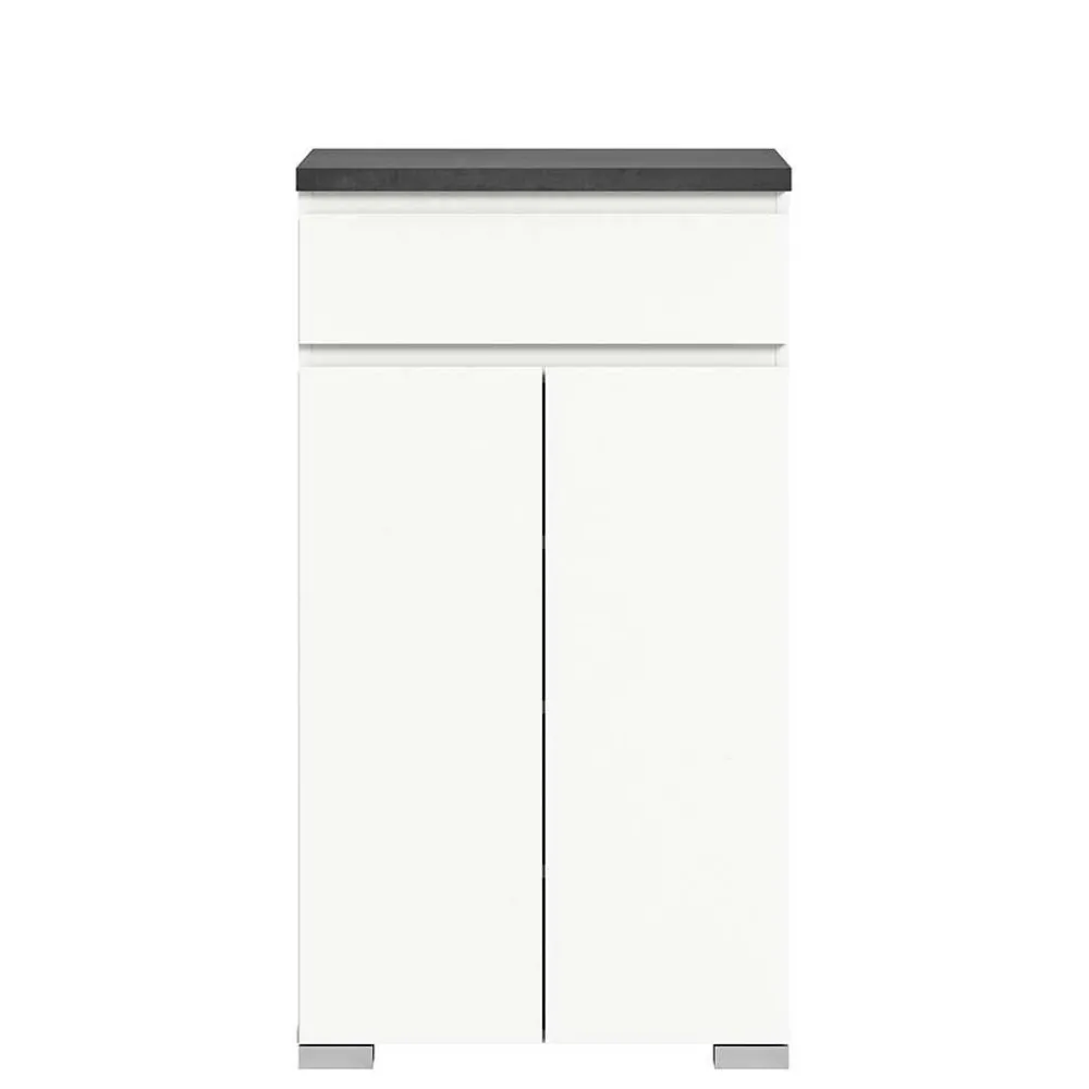 Wohnen Vertiko für Schuhe in Weiß mit Dunkelgrau - Suad