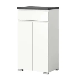 Wohnen Vertiko für Schuhe in Weiß mit Dunkelgrau - Suad