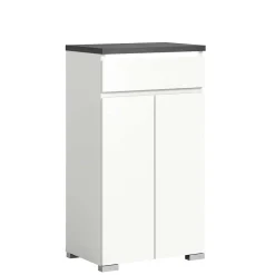 Wohnen Vertiko für Schuhe in Weiß mit Dunkelgrau - Suad