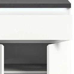 Wohnen Vertiko für Schuhe in Weiß mit Dunkelgrau - Suad