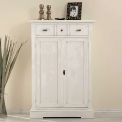 Wohnen Vertiko Kommode in Antikweiß - Annot