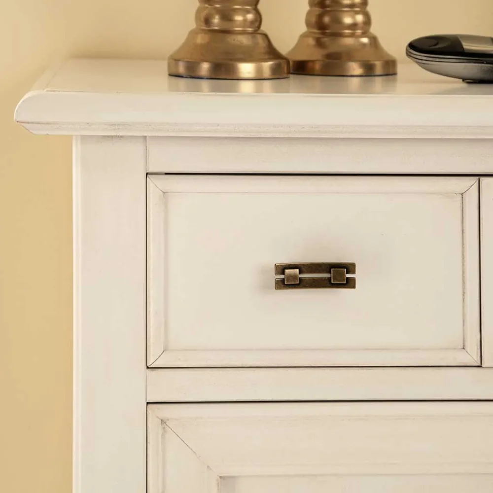 Wohnen Vertiko Kommode in Antikweiß - Annot