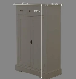 Wohnen Vertiko Kommode in Antikweiß - Annot