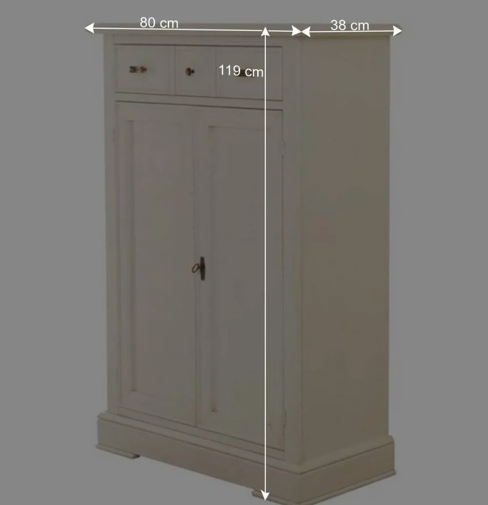 Wohnen Vertiko Kommode in Antikweiß - Annot