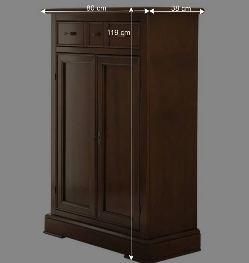 Wohnen Kommoden|Flurkommoden*Vertiko Kommode in Walnussfarben Antik - Istefanio