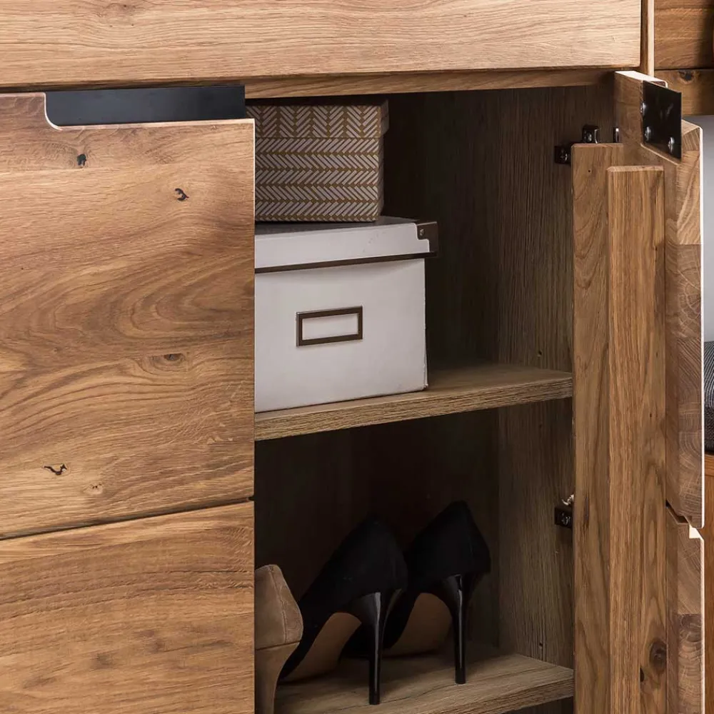 Wohnen Vertiko Schuhkommode aus Eiche teilmassiv - Sennya