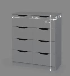 Wohnen Vielzweck Kommode Danjala mit 8 Schubladen