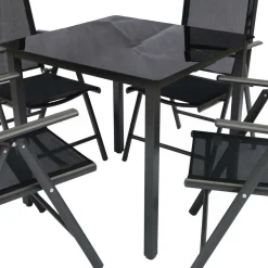 Wohnen Vier Hochlehner & Gartentisch Set - Cadiz (fünfteilig)