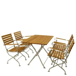 Wohnen Vier Personen Sitzgruppe für den Garten - Laucius (fünfteilig)