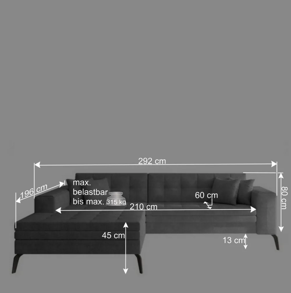 Wohnen Sofas|Sofa*Viersitzer Funktionssofa in Hellrosa - Tribial