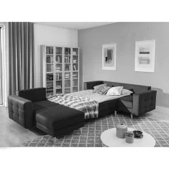 Wohnen Sofas|Sofa*Viersitzer Wohnzimmer Schlafcouch in Dunkelblau - Mauritius