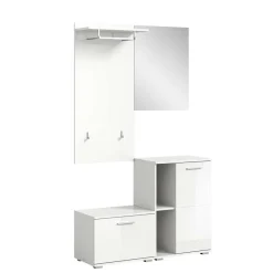 Wohnen Vierteiliges Garderobenmöbel Set in modernem Design - Rugova