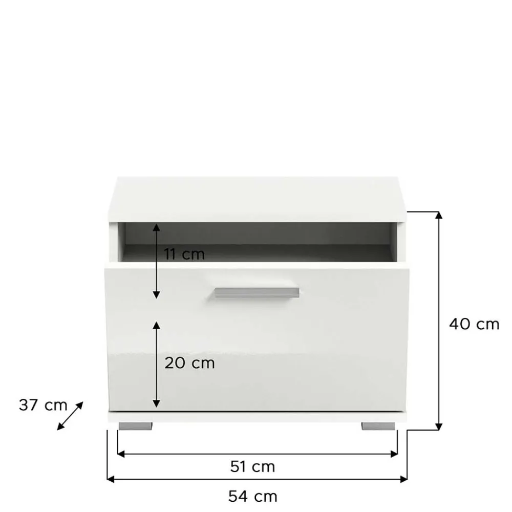 Wohnen Vierteiliges Garderobenmöbel Set in modernem Design - Rugova