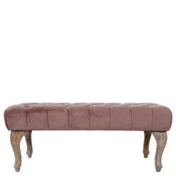 Wohnen Sitzbank|Vintage Möbel*Vintage Bank in Altrosa Samt - Ruo