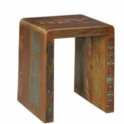 Wohnen Shabby Chic Möbel|Landhausmöbel*Vintage Beistelltisch Dencig aus Altholz mehrfarbig