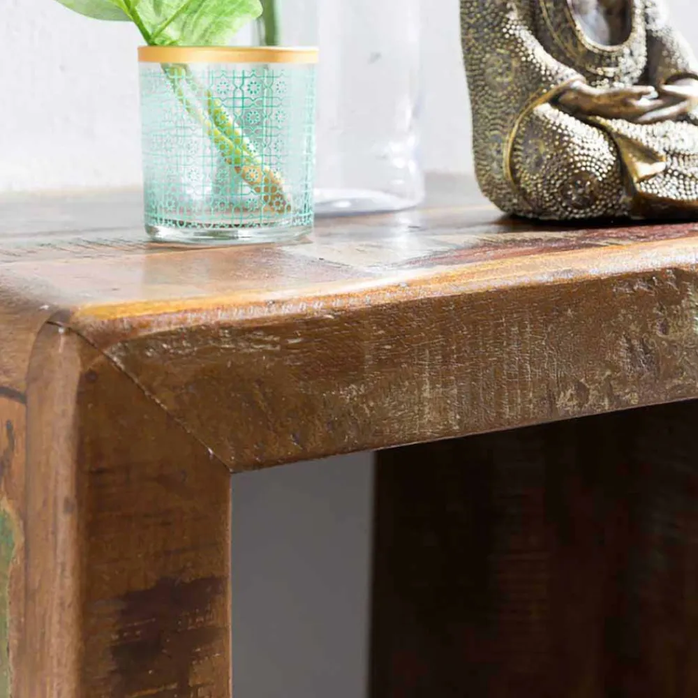 Wohnen Shabby Chic Möbel|Landhausmöbel*Vintage Beistelltisch Dencig aus Altholz mehrfarbig