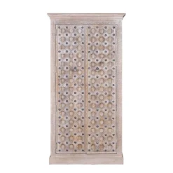 Wohnen Vintage Design Schrank in White Wash - Uladan