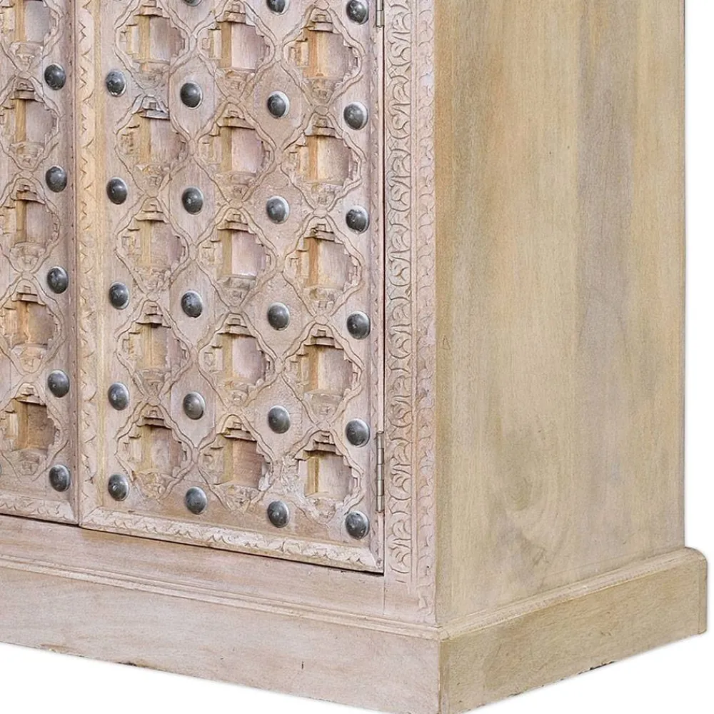 Wohnen Vintage Design Schrank in White Wash - Uladan