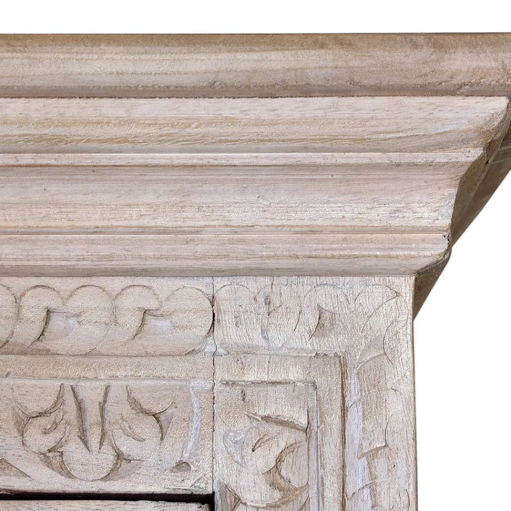 Wohnen Vintage Design Schrank in White Wash - Uladan