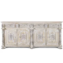 Wohnen Sideboards|Designermöbel*Vintage Design Sideboard in Holz White Wash - Cionga