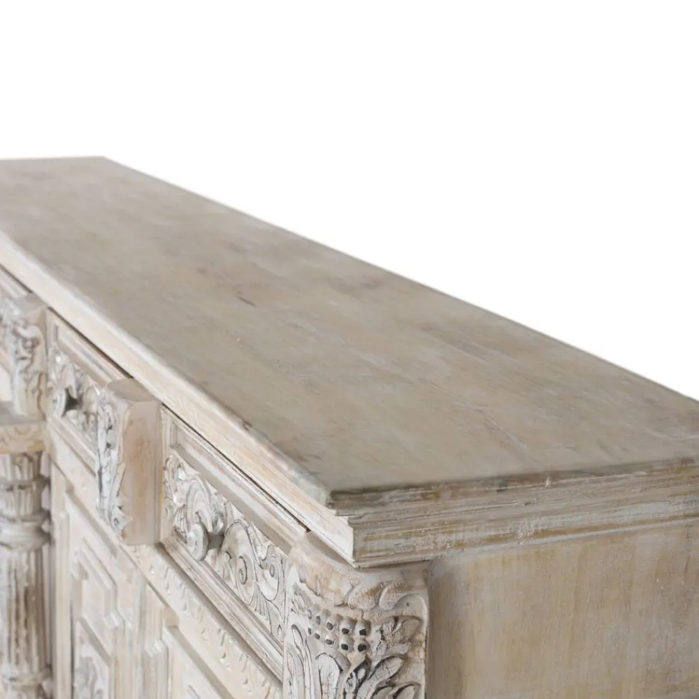Wohnen Sideboards|Designermöbel*Vintage Design Sideboard in Holz White Wash - Cionga