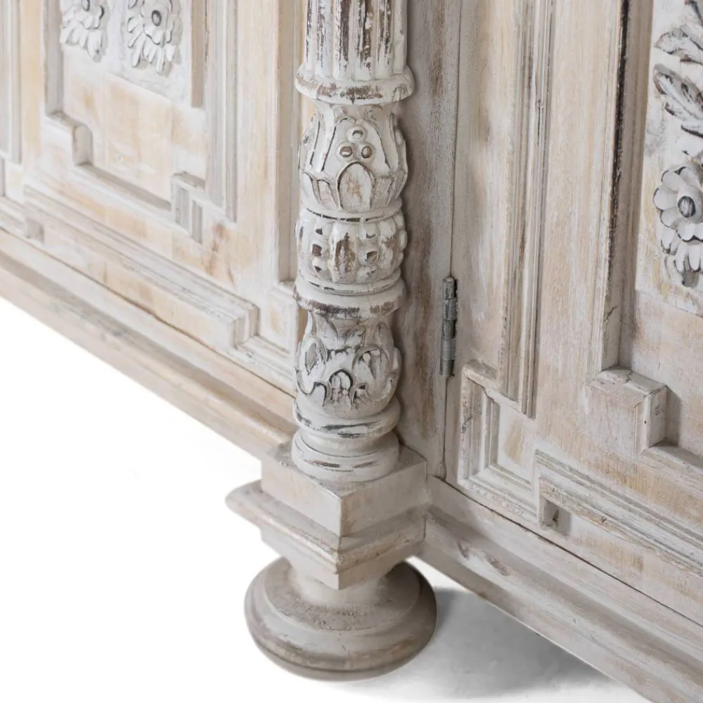 Wohnen Sideboards|Designermöbel*Vintage Design Sideboard in Holz White Wash - Cionga