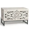 Wohnen Holztruhen*Vintage Design Truhe aus Mangoholz White Wash - Fudorus