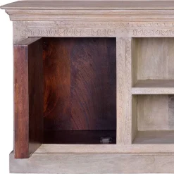 Wohnen Vintage Design TV Kommode in White Wash - Uladan