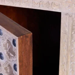 Wohnen Vintage Design TV Kommode in White Wash - Uladan