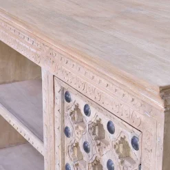 Wohnen Vintage Design TV Kommode in White Wash - Uladan