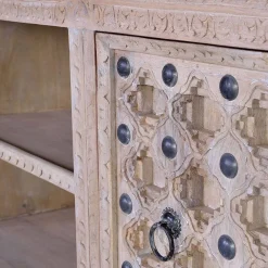 Wohnen Vintage Design TV Kommode in White Wash - Uladan