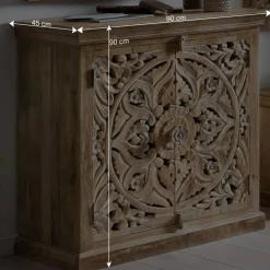 Wohnen Vintage Möbel|Diele Komplett*Vintage Dielenmöbel mit Schnitzereien - Runiasa (fünfteilig)