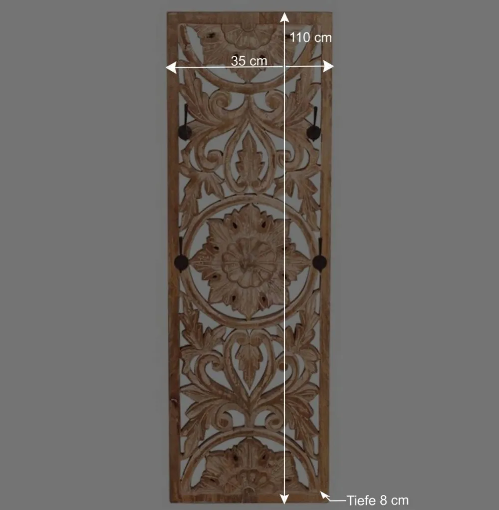 Wohnen Vintage Möbel|Diele Komplett*Vintage Dielenmöbel mit Schnitzereien - Runiasa (fünfteilig)