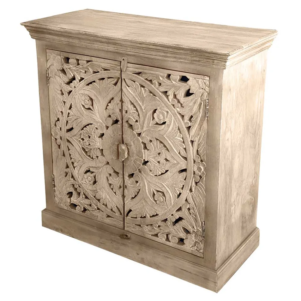 Wohnen Vintage Möbel|Diele Komplett*Vintage Dielenmöbel mit Schnitzereien - Runiasa (fünfteilig)