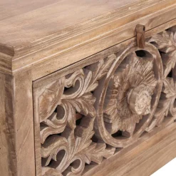 Wohnen Vintage Möbel|Diele Komplett*Vintage Dielenmöbel mit Schnitzereien - Runiasa (fünfteilig)