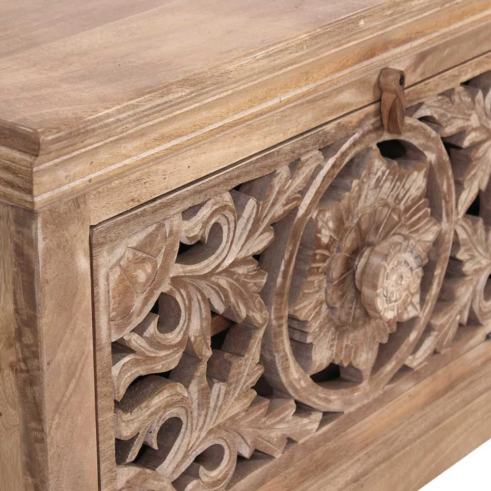 Wohnen Vintage Möbel|Diele Komplett*Vintage Dielenmöbel mit Schnitzereien - Runiasa (fünfteilig)