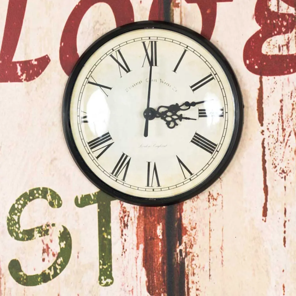 Wohnen Vintage Möbel|Garderoben*Vintage Garderobe Coventry mit Uhr