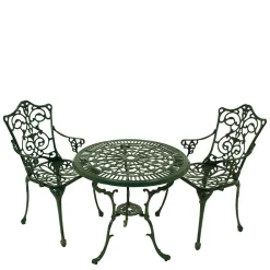 Wohnen Vintage Möbel|Balkonmöbel*Vintage Gartentisch & zwei Armlehnenstühle - Mora (dreiteilig)